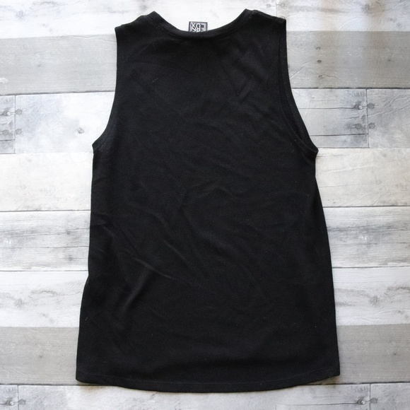 MODERN LUX 'NOPE' BLACK GRAPHIC TANK TOP XS - Picture 4 of 6